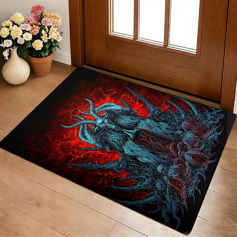 Devil Worship Living Room Nonslip Area Rug Soft Carpet For Bedroom Game Playroom Sofa Office Home Decor Doormat Christmas Gift C930155