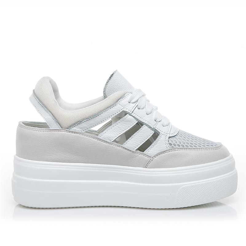 Мода 2024 Настоящая кожа Обувь на платформе Женские гладиаторские сандалии Женская обувь — фото 5