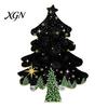 Festive Home Decor Accents Colorful Christmas Tree Tabletop Decor, Wooden Plaid Patterned Xmas Signs with Small Party Favors Merry Greetings,