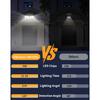 466LED 4000Lm Solar Lights Outdoor Waterproof for Security, 270° Angle & 3 Lighting Modes Motion Sensor Outdoor Lights IP68 Solar Light for Fence