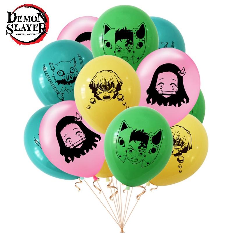 Kolorowe balony Kimetsu No Yaiba na imprezy o tematyce anime Wysokiej jakości lateks