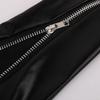 Elastic Patent Leather Black Gloves Shiny Women Gloves Fashion Zipper Long Gloves  Women