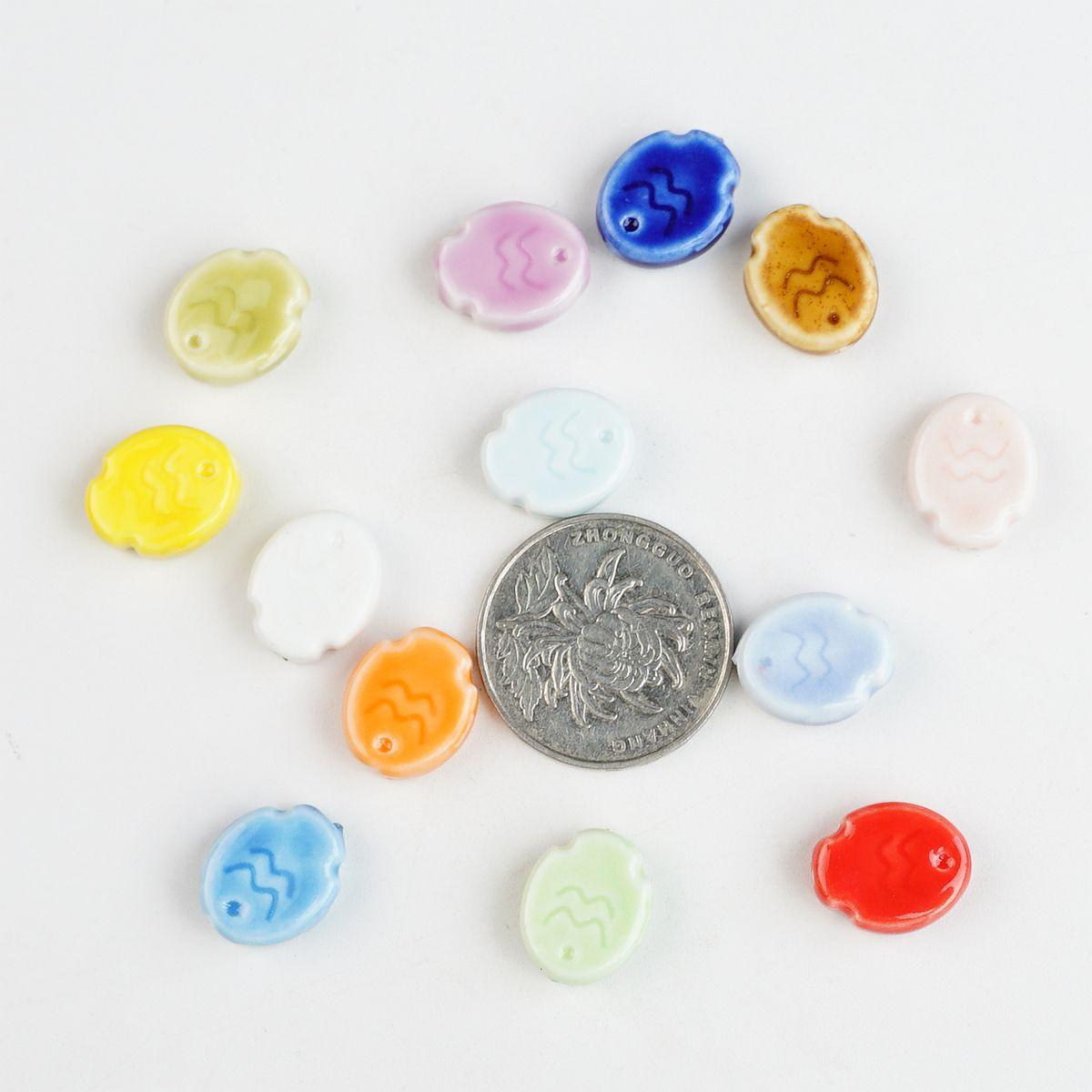 Забавные керамические россыпные бусины разноцветные рыбки ручной работы DIY аксессуары для сережек браслета ожерелья материал