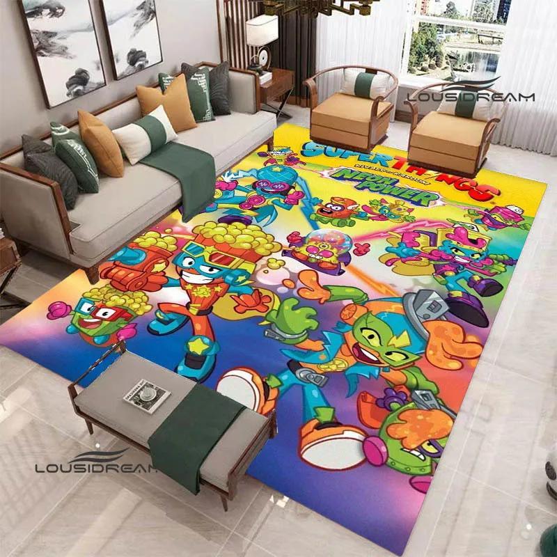 Cute cartoon Super Zings printed carpet Non-slip carpet Yoga mat door mat photography props kitchen mat area rug birthday gift
