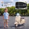 Electric Motorcycle Kids VESPA 6V Electric Motorcycle Lithium Battery White
