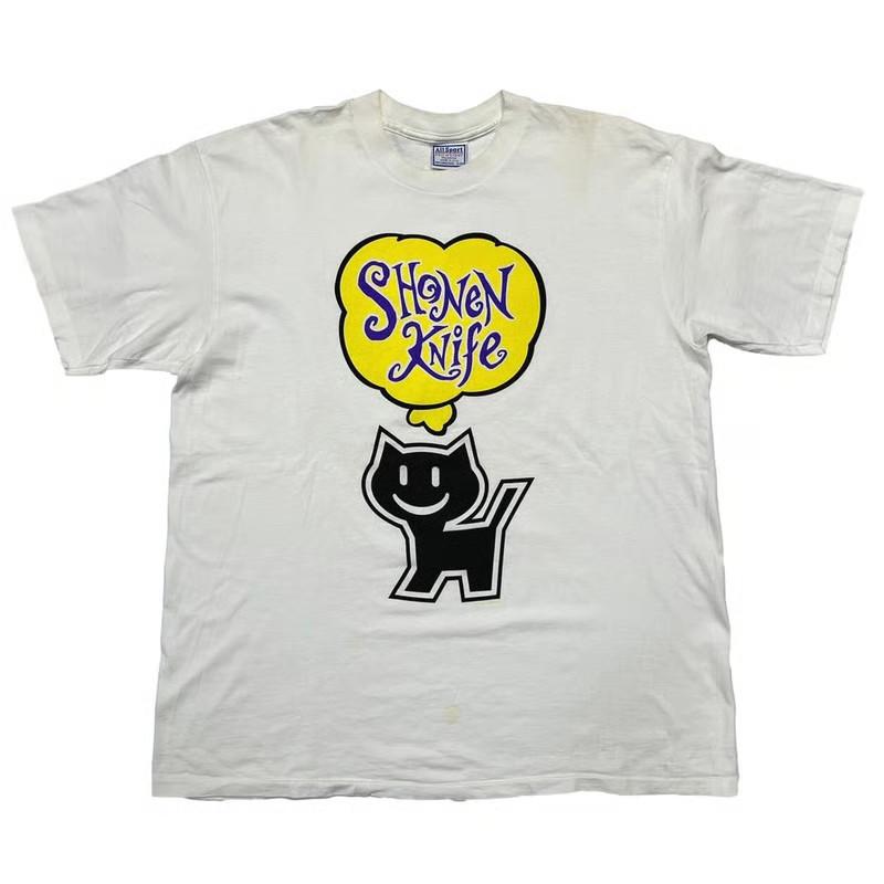 Vintage SHONEN KNIFE CAT TEE WHITE Shirt S-5XL IM0837 Unisex T-Shirt XXL