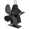 4lopatkový krbový ventilátor s teploměrem Vnitřní ventilátor na dřevo poháněný teplem pro teplo