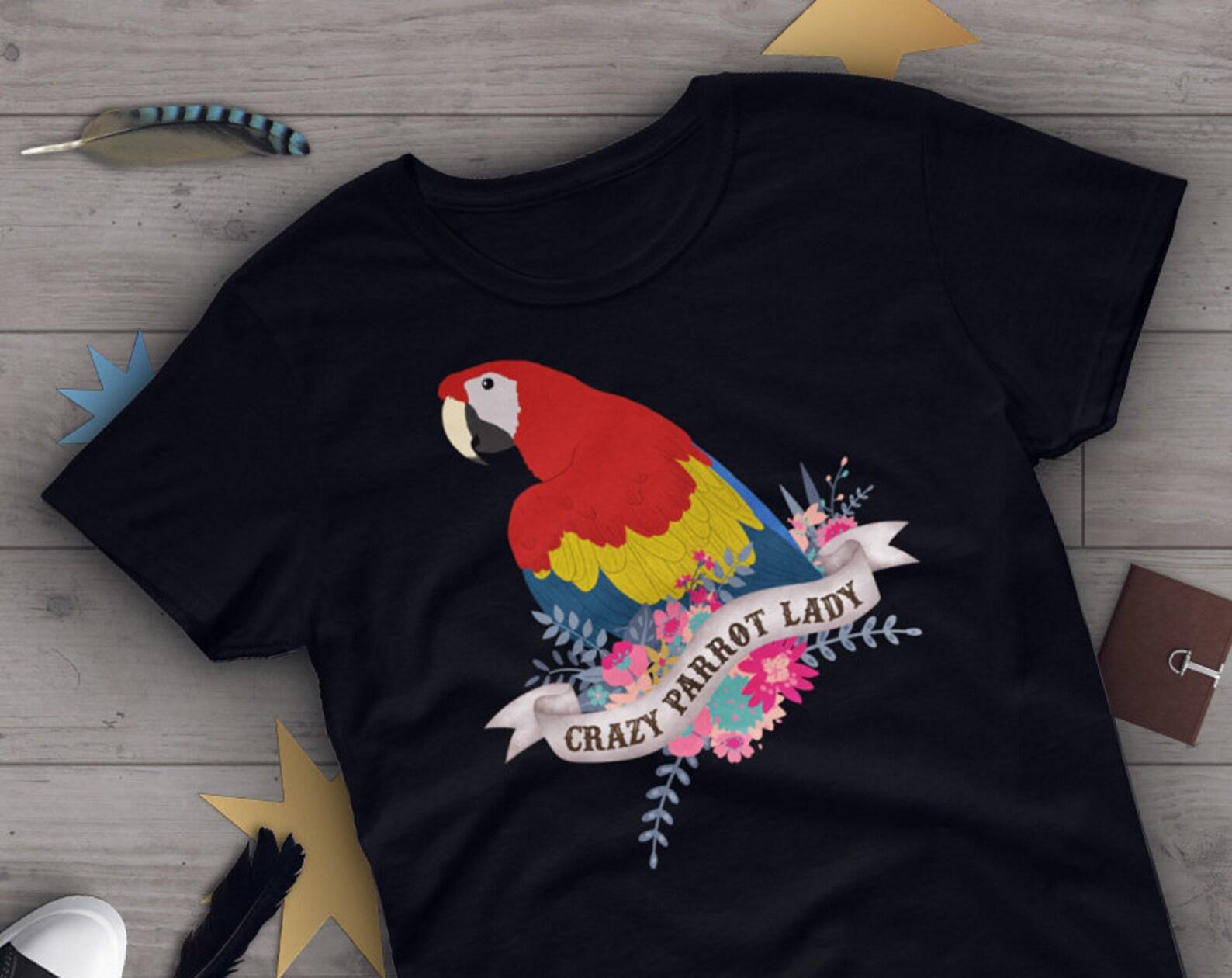Scarlet Macaw Shirt, , Funny Parrot Lover Gift, Cute Bird T-shirt, Scarlet Macaw Tshirt, Pet Graphic Tee, Navy, Pink, Grey, Blue, White 160