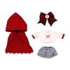 Obitsu 11 OB11 Size Costume for Obitsu Dolls Little Red Riding Hood and Big Bad Wolf Cosplay Costume with Wolf Cute Costume Red Riding (11cm Body),