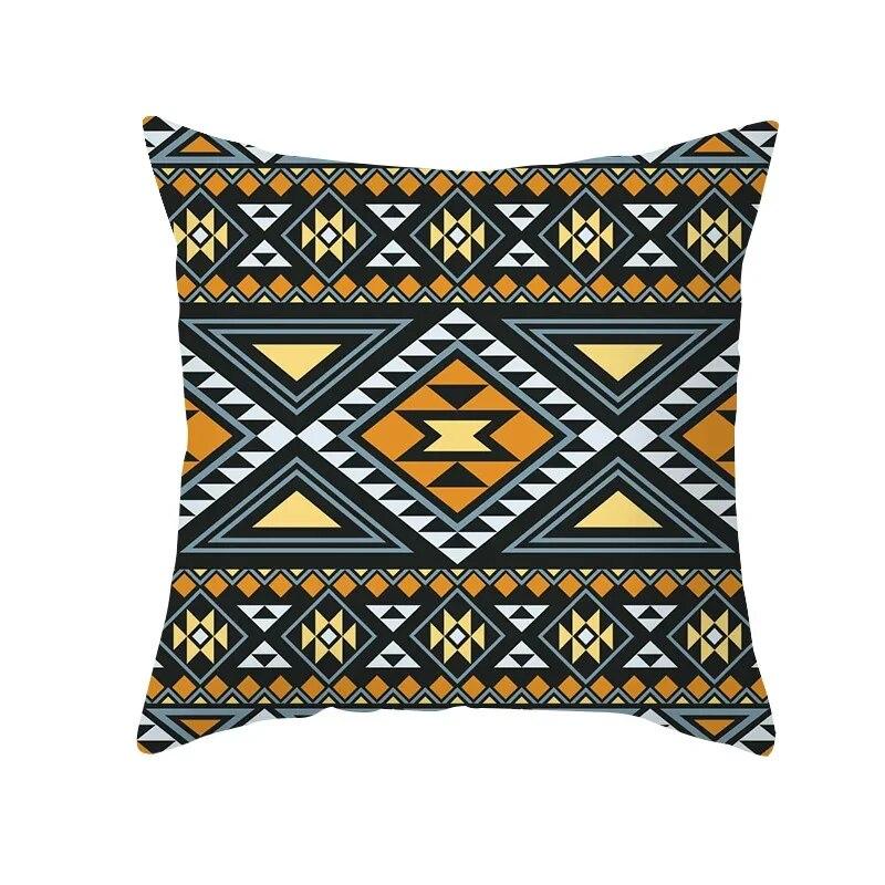 45*45cm Tribal Striped Indian Totem Pillowcase Living Room Sofa Office Chair Lumbar Cushion  Cover Home Decoration