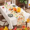 Pumpkin Buffalo Plaid Fall Table Runner, Fall Maple Leaves Kitchen Dining Table Runner Decoration for Thanksgiving Party Decor 13x72 Inch