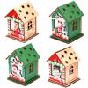 Christmas Gift Decorations Christmas Wood House Children's Handmade DIY Christmas Tree Decoration Cabin