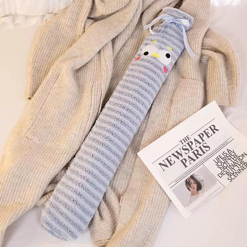 Extra-Large Hot Water Bottle for Bed, Ultra-Long Version, Thickened, Water-Fillable, Foot Warmer for Sleeping