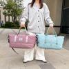 Short Outing Sports Bag Casual Simple Rhombus with Shoes Compartment Portable Travel Bag Dry and Wet Separation Fitness Bag
