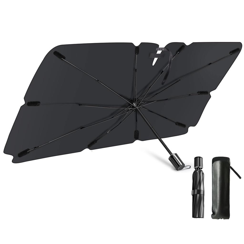 Car Front Umbrella Style Dual Car Light Heat UV Easy Easy Perfect for Sleeping in the UV Sunburn Storage Pouch Included Sunshade, [Improved &