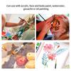 8PCS Wood Handle Paint Brush Set Round & Flat Tips Multi-Media Brushes  Acrylic Painting