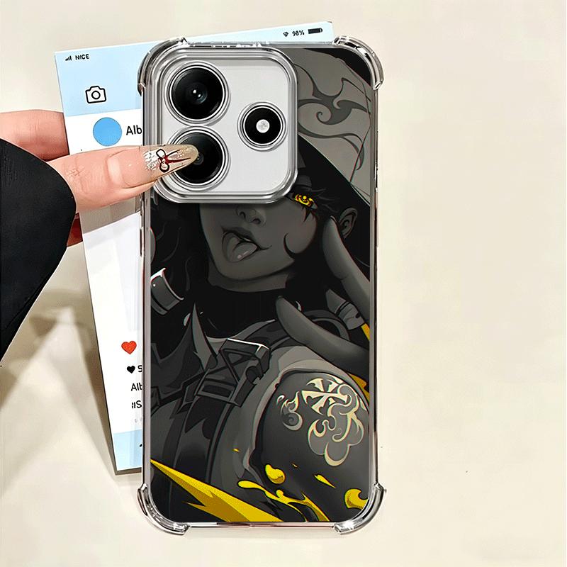 

V-Valorant Game Black Cool Soft Phone Case For Xiaomi Poco X7 X8 Pro Max X6 X5 X3 F8 Ultra F7 M8 M7 M5S Redmi 15C 15A 15 14C 13C Xiaomi Poco X5