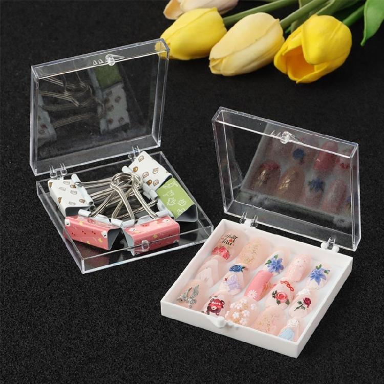 Empty False-Nail Organizers Box Waterproof Dust-proof Small Clear Jelwery for Ca