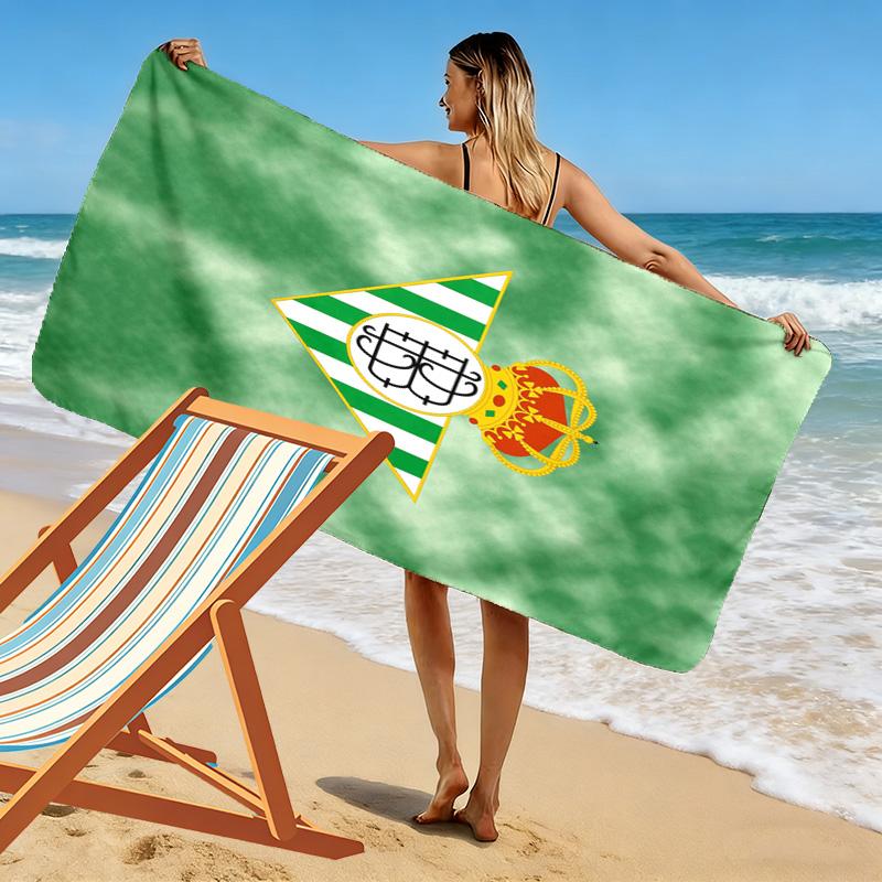 Real Betis Balompié Print Beach Towel, Large Soft Quick Dry Towel for Beach Camping Swimming