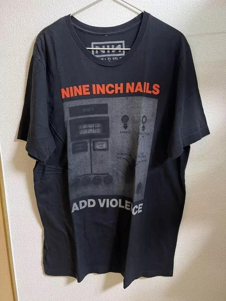 

Nine Inch Nails Band Add Violence Black Short Sleeve Tshirt Vtg S5XL Unisex T-Shirt XXL