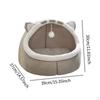 Cartoon Pet Bed Animal House Semi Enclosed Autumn Winter Comfortable Cat Caves Nest Plush