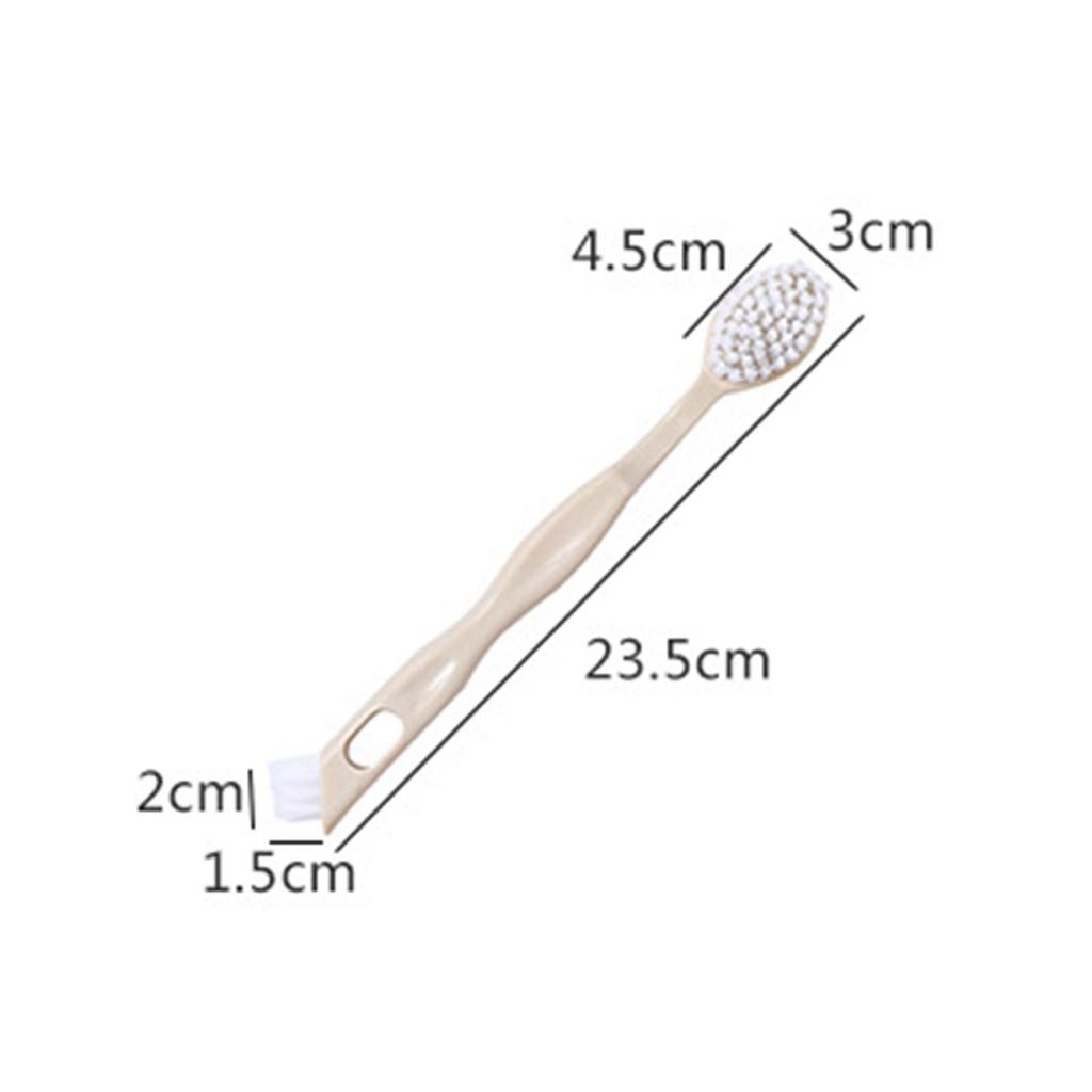 Dual Head Shoe Brush   Handle Cleaning Brush Soft   Hanging Hole Plastic Comfortable Grip Shoe Scruber