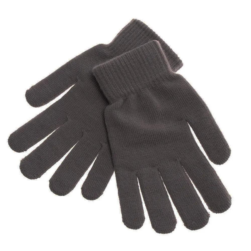 Unisex Winter Ribbed Knitted Full Fingered Gloves Basic Thicken  Lining Mittens Magic Thermal Wrist Warmer Women Men