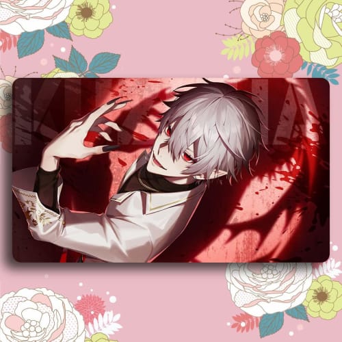 Senkou Draw Card Game Playmat, Nijisanji Kuzuha Anime Merchandise, Universal TCG Playmat with Storage Case, Anime Moe, No Card Frame (60cm x 35cm x 0.
