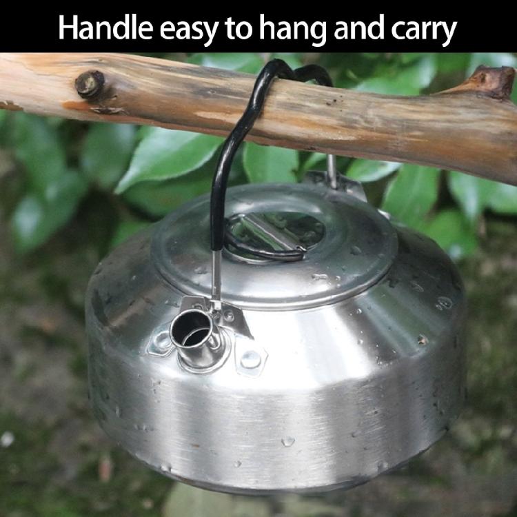 Outdoor Camping Coffee and Teas Kettles Portable Teapot Stainless Steels Camp Teas Coffee Pot Water Boilers for Picnics