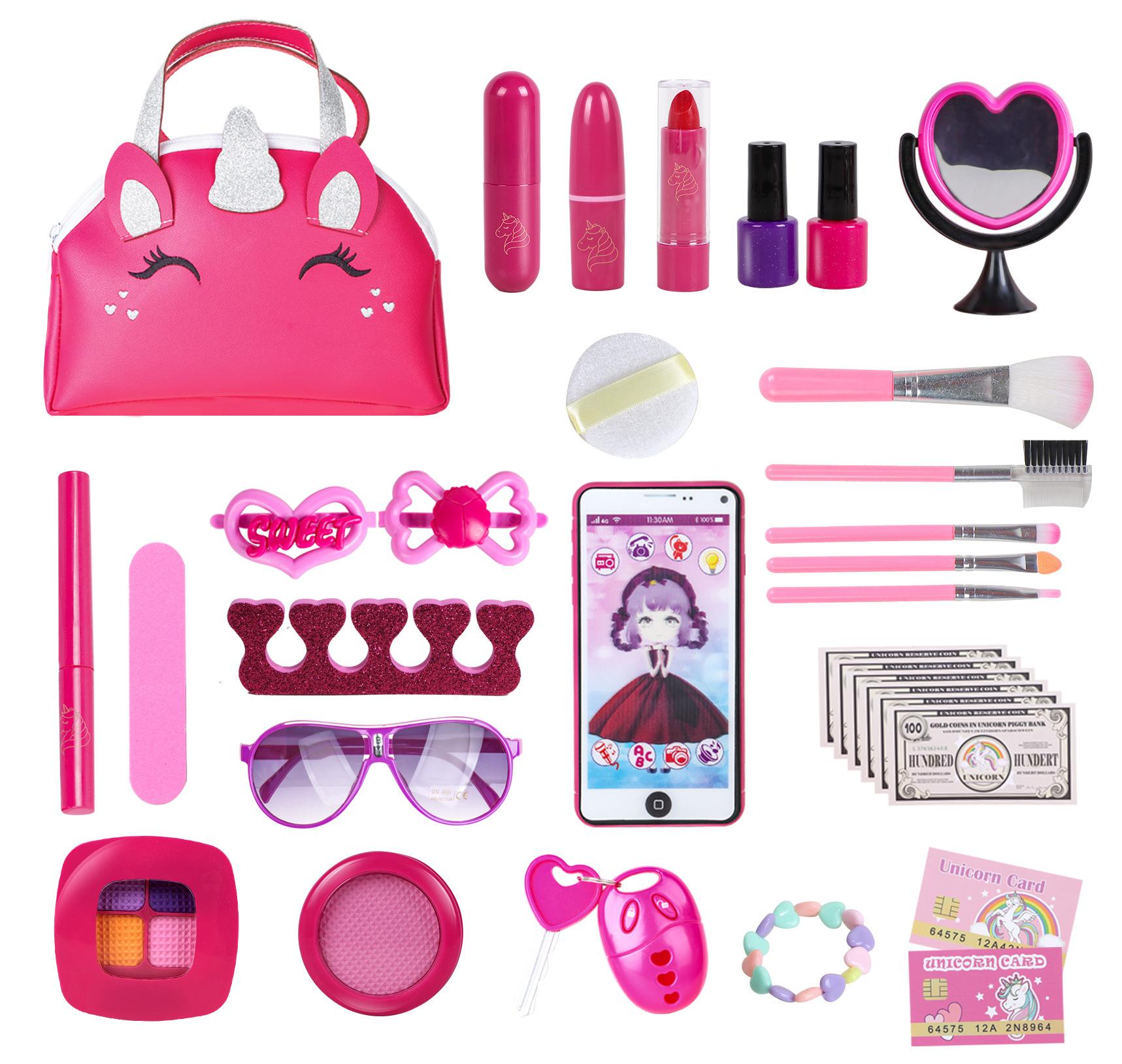 

Детские кошельки для маленьких девочек, подарок, набор кошельков для ролевых игр с набором для макияжа и аксессуарами, игрушка-принцесса для девочек 3-5 лет 4-6 лет 1 set