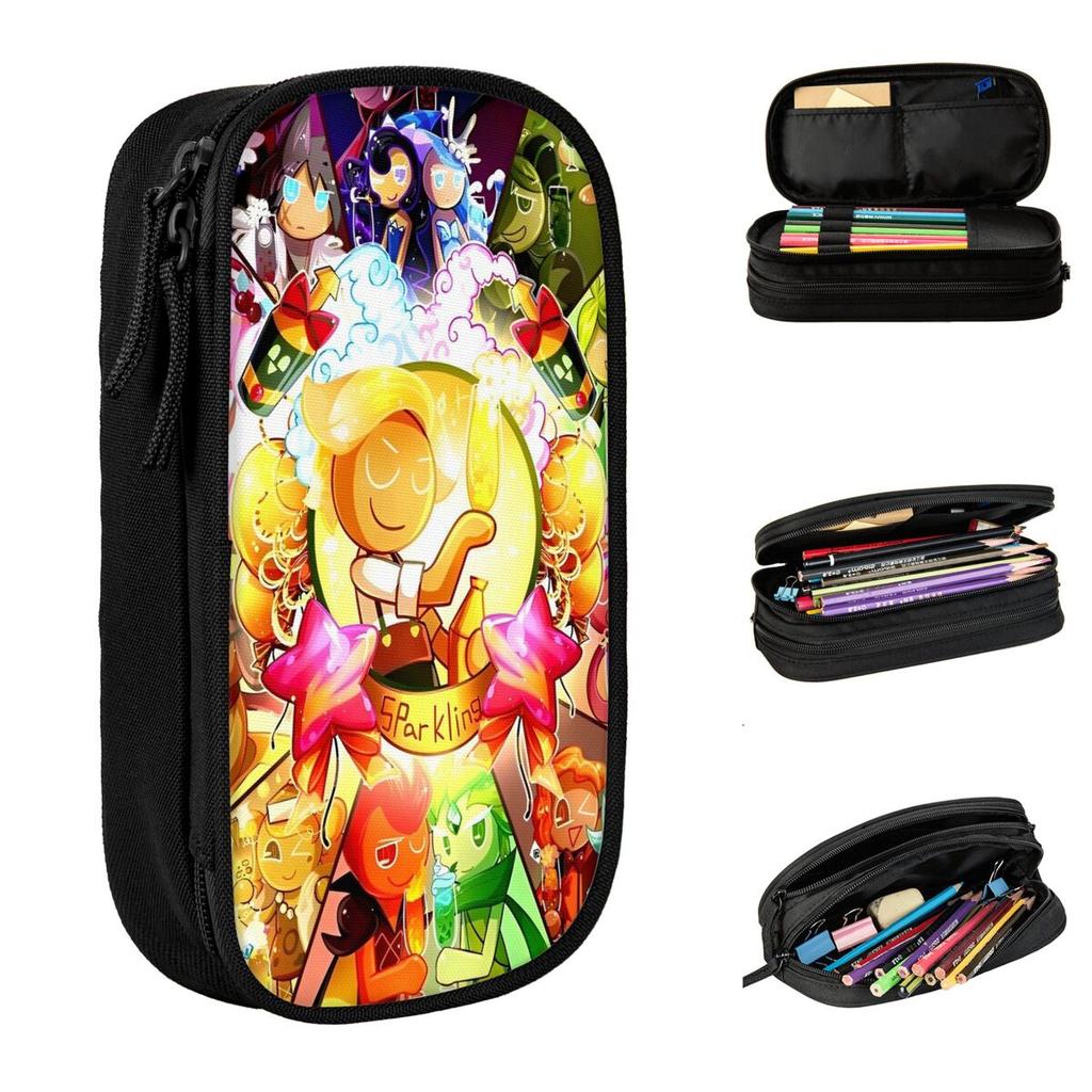 Cookie Run Kingdom Pencil Cases Pencilcases Pen Kids Large Storage Bag School Supplies Zipper Stationery