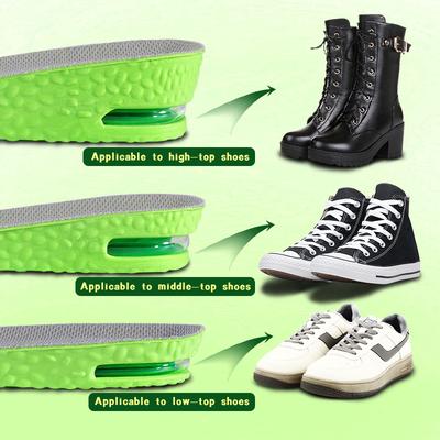 Height Increase Insole Men Women Growing Sole Shoes Insoles Quality Sports Air Shock Absorbing Anti-Odour Shoe Pads 1Pair