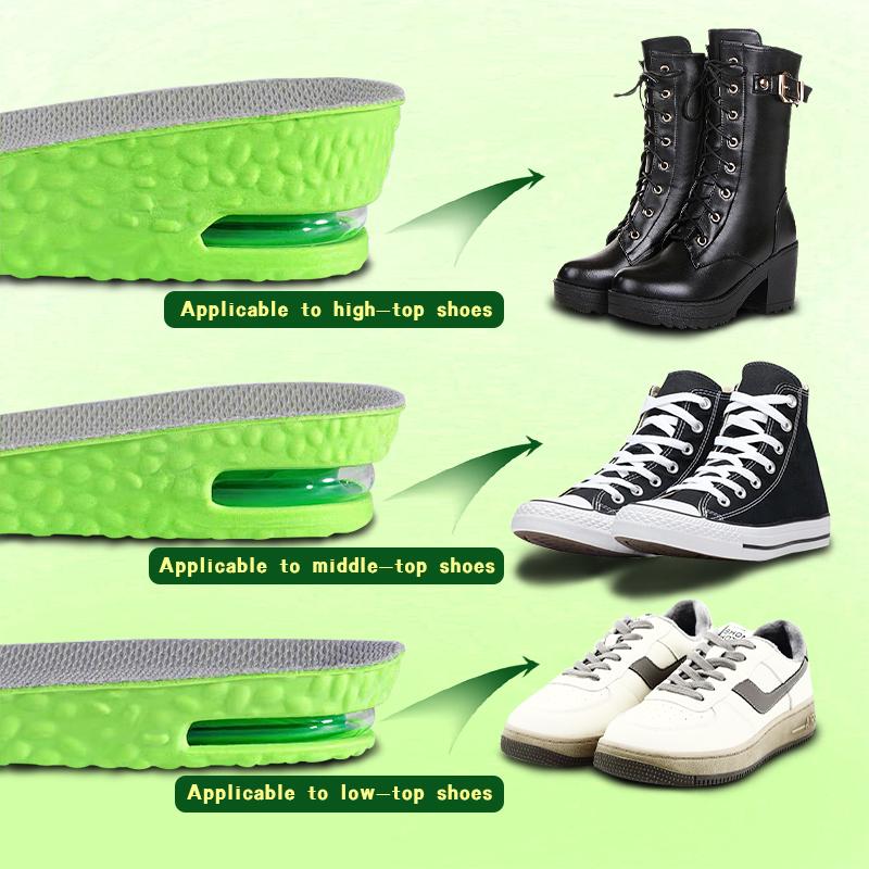 height increase insole Men Women Growing Sole Shoes Insoles Quality Sports Air Shock Absorbing Anti-Odour Shoe Pads 1Pair