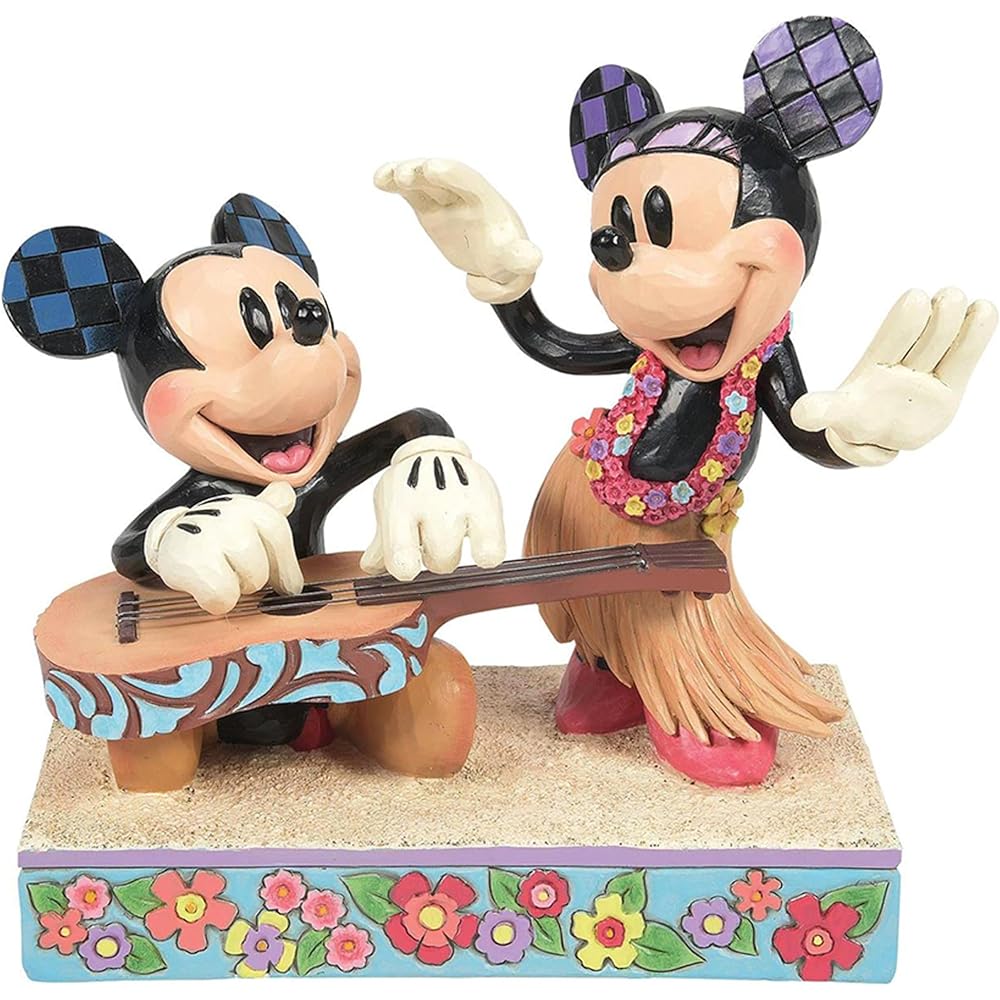 Enesco Statue/Figure  Disney Traditions  Mickey & Minnie Hawaii, W19.5 x H14 x D10cm (DTR6016330)