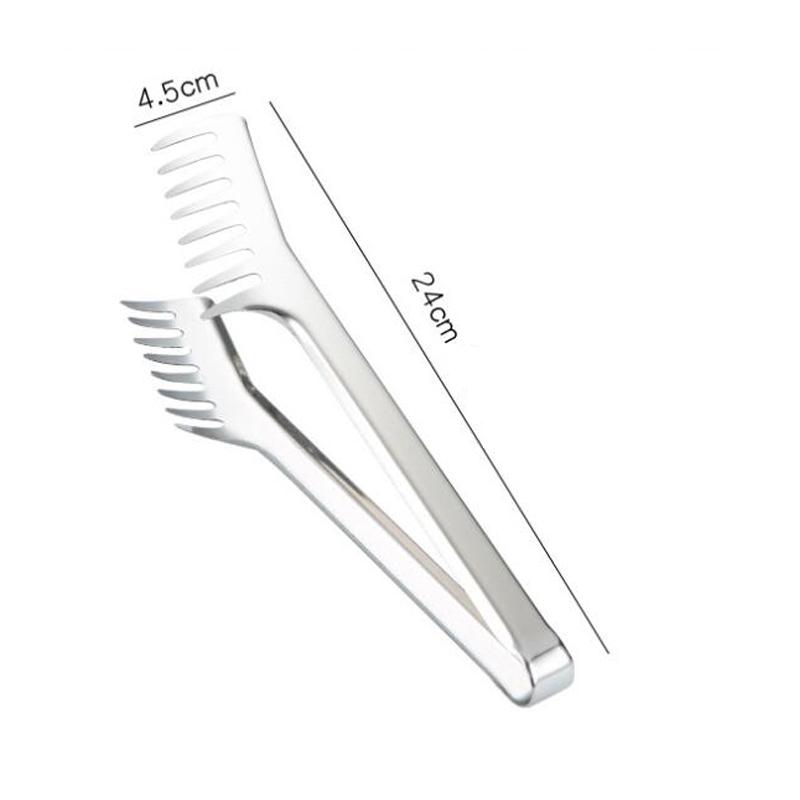 Stainless Steel Pasta Tong Spaghetti Tong Food Clip Steak Cake Bread BBQ Meat Salad Noodles Clip Cooking Utensils Kitchen Tool