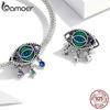 Bamoer Genuine 925 Sterling Silver Vintage Trendy Demon Eye Charm Pendant Fit for Original Bracelet & Bangle Women Fine Jewelry
