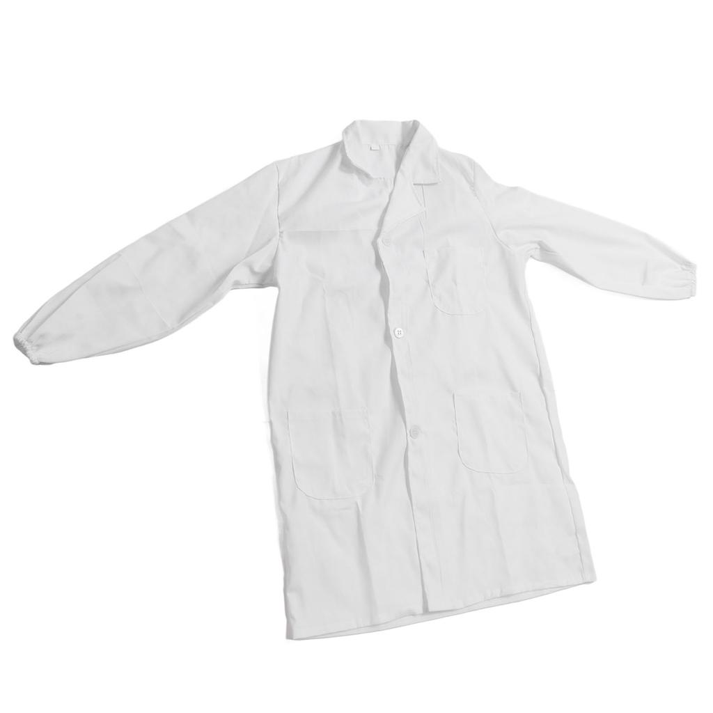 Long Sleeve Lab Coat White Laboratory Coat Long Sleeve Medical Doctor Nurse Student Uniform