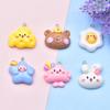 Resin Glossy Food Toy Hanging Ornament Cheese Cloud Fried Egg Bear Bag Pendant DIY Jewelry Accessory