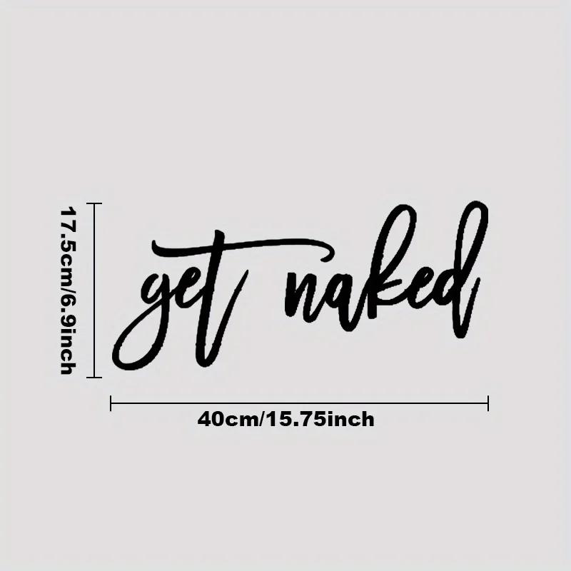 

1 шт. Знак «Get Naked» — декор стены ванной комнаты, черные буквы Word Art, элегантная металлическая настенная подвеска для стильного декора ванной комнаты чёрный