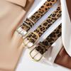 Leopard Print Snake Print Women's Belt Double Loop Needle Buckle European and American Versatile Jeans Niche Belt Women