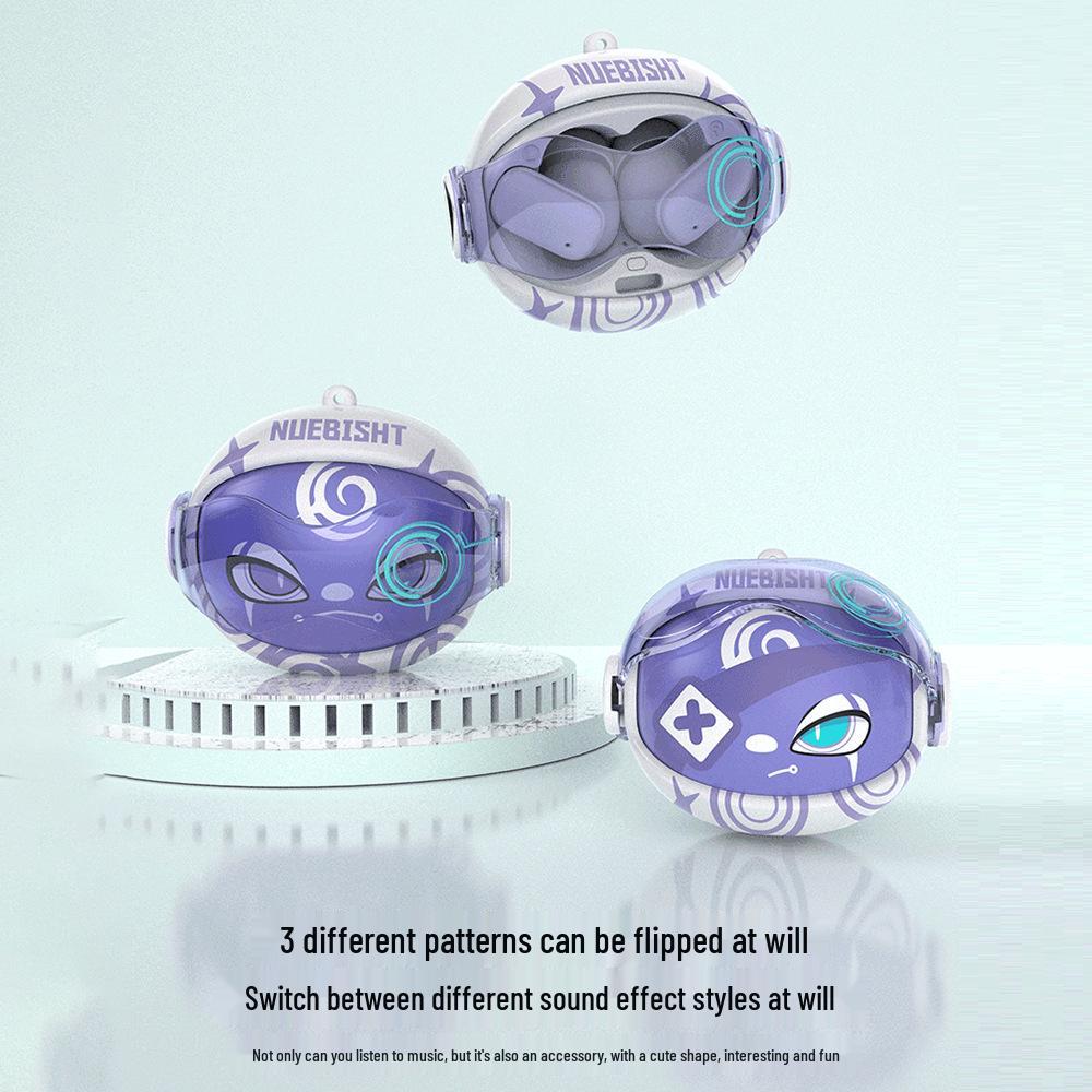TrendPlay Rotating Face-Changing Bluetooth Earphones with RGB Light and Mecha Sound for E-sports Gaming