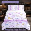 Personalized 3Pcs Bedding SetSailor Moon Custom Text Duvet Cover Pillowcase Set Bedroom Gift