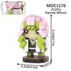 MOC Demon Bricks Anime Figure Slayer Head Tanjirou Mitsuri Inosuke Building Blocks Friends Gift Toys For Children Adult 3D Medol