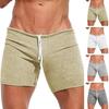 Pantaloncini da uomo estivi con coulisse in vita elastica vestibilità slim sopra il ginocchio lunghezza tinta unita pantaloni corti per la casa sportivi da spiaggia per le vacanze