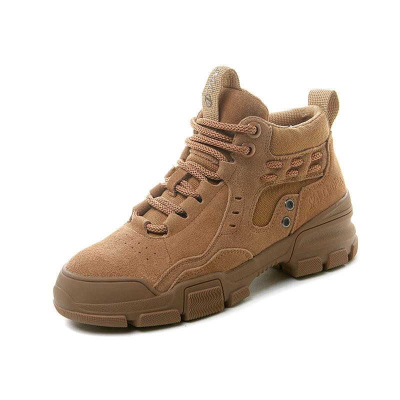 

Martin boots short leather boots women s autumn and winter new outdoor tooling boots hiking shoes high-top hiking shoes 40 [Women s] коричневый