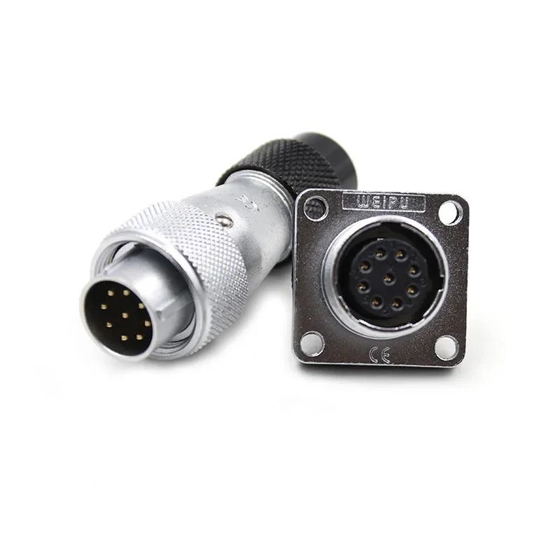 WEIPU WS16 TD/Z 2Pin 3Pin 4Pin 5Pin Automotive Screw Install Electrical Panel Connector 7pin 9pin 10pin Male Plug Female Socket