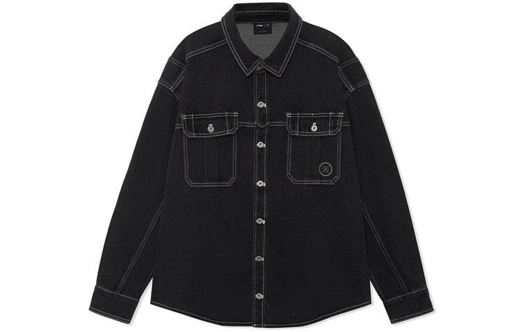 Li Ning Wade Collection Denim Jacket Men s Black AJDR243-1 XL