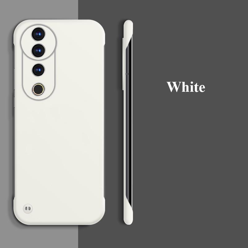

Ультратонкий безрамочный матовый чехол для ПК с защитой от отпечатков пальцев для vivo S19 S18 S18e S17 S17t S17e S16e S16 S15e S15 S12 Pro, противоударная задняя крышка S19 Pro белый