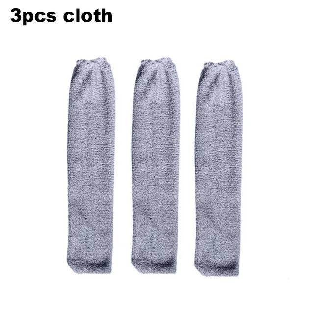 Wischmopp-Set 360° Mikrofaser-Staubwedel mit Ausziehstiel Teleskopierbare Edelstahl-Spaltstaubbürste Langer Flacher Flexibler Staubwedel