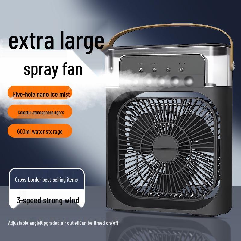 Water-cooled Desktop Fan & Humidifier with Cooling Spray for Dorms and Offices